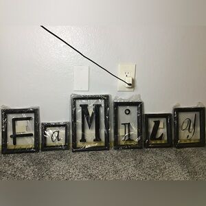 NWOT Black Framed “Family”Wall Art Set